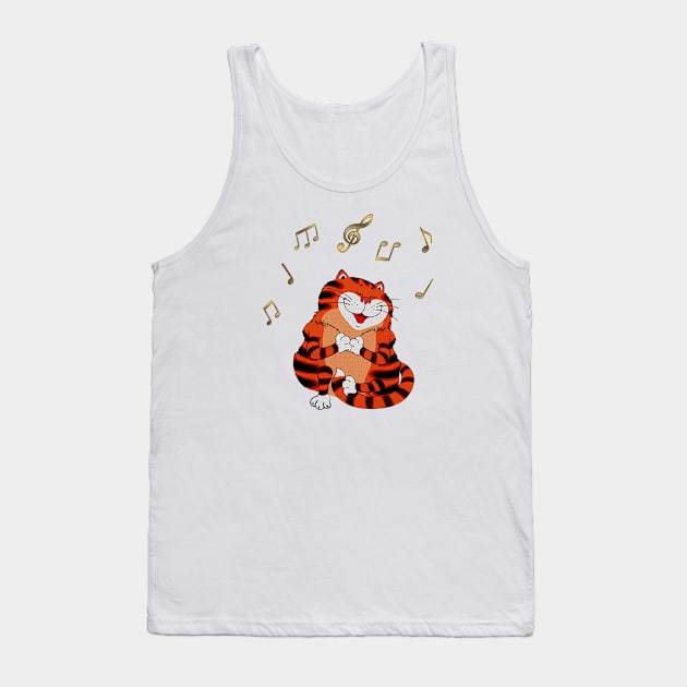 Singing Cat Tank Top by AngelsWhisper